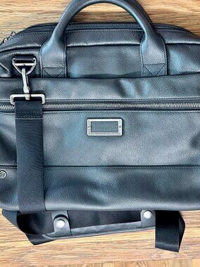 BRAND NEW Briggs & Riley @Work premium leather slim briefcase NWT + dustbag